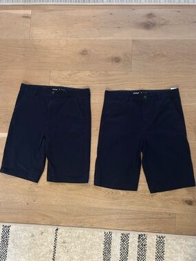 NWOT Old Navy Boys Navy Chino Shorts 2 Pair Size 20